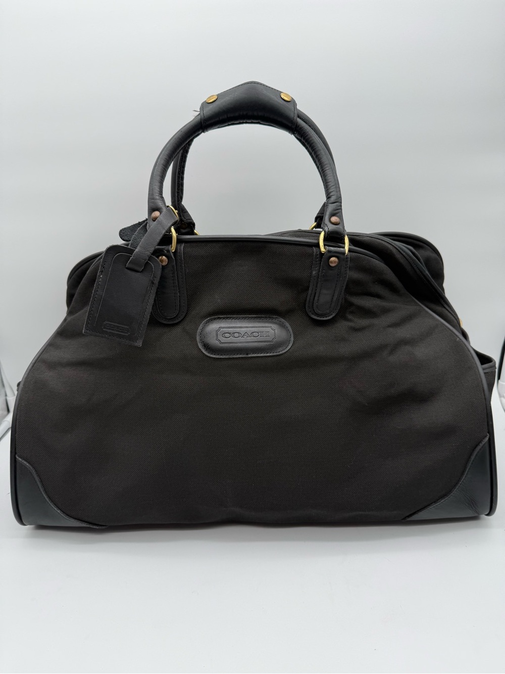 COACH WEEKENDER TRAVEL DUFFLE BLACK - Picture 1 of 12